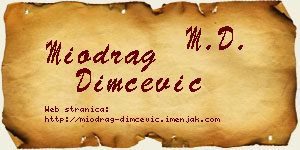 Miodrag Dimčević vizit kartica
